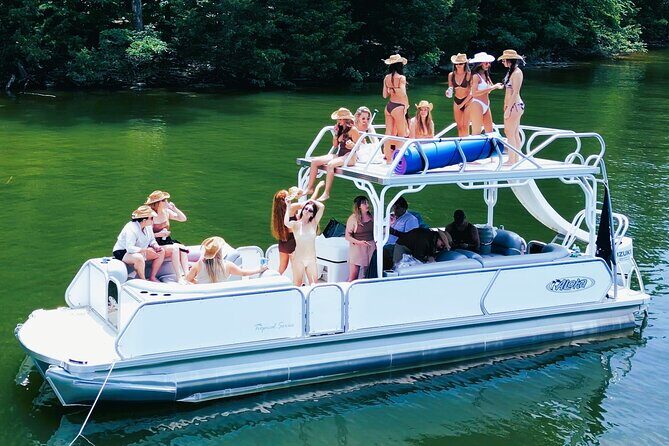 30ft Double Decker Slide Party Pontoon on Percy Priest - 16 max - Key things to know before you go