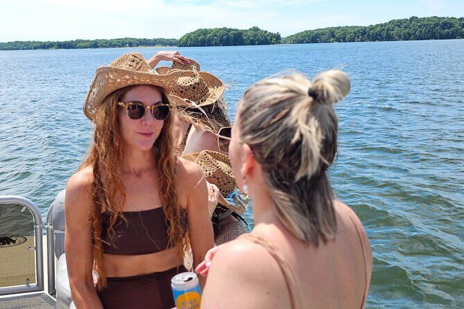 30ft Double Decker Slide Party Pontoon on Percy Priest - 16 max - Captains and Safety: What the Best Days Have in Common