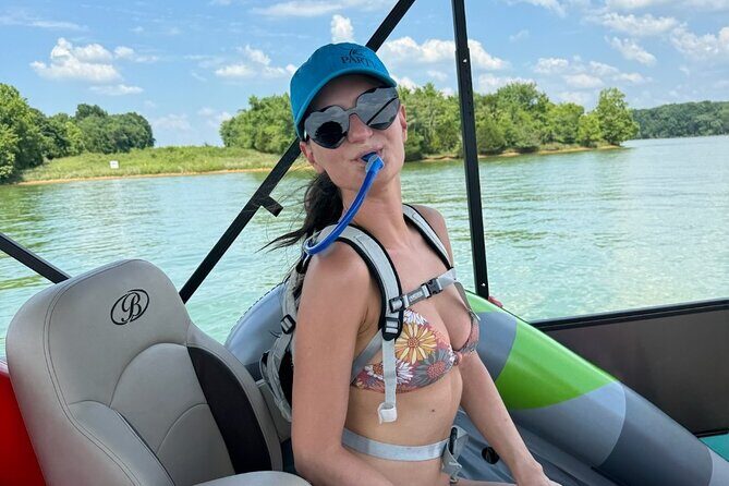 30ft Double Decker Triple Slide Party Boat with Captain up to 22 - Tubing, slides, and lily pad time: how to pace your 3 hours