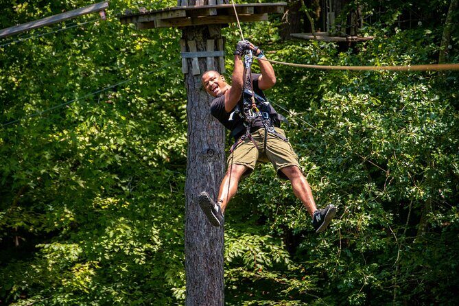 Adventure Park Ziplining and Climbing in Nashville - A ropes course day that feels like Nashville, just greener
