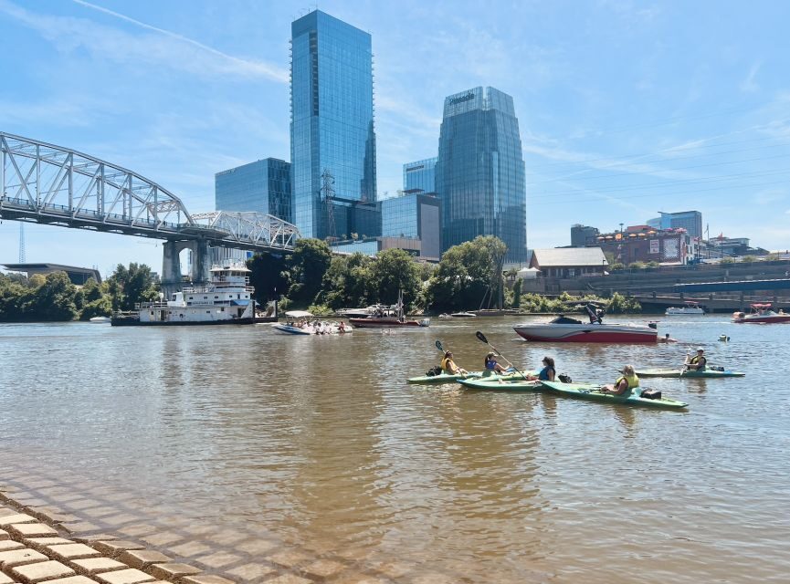 Nashville: Downtown Kayak Rental - Checking in by Nissan Stadium: where the kayaks wait