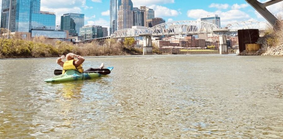 Nashville: Downtown Kayak Rental - East Bank launch: paddling upriver for the first 30–45 minutes