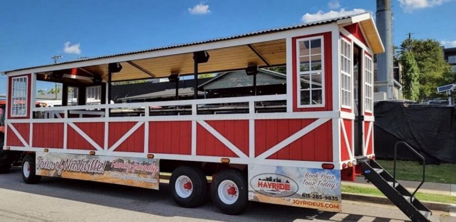 Nashville: Guided Hayride Tractor Ride and Sightseeing Tour - A bright red tractor tour that actually helps you see Nashville